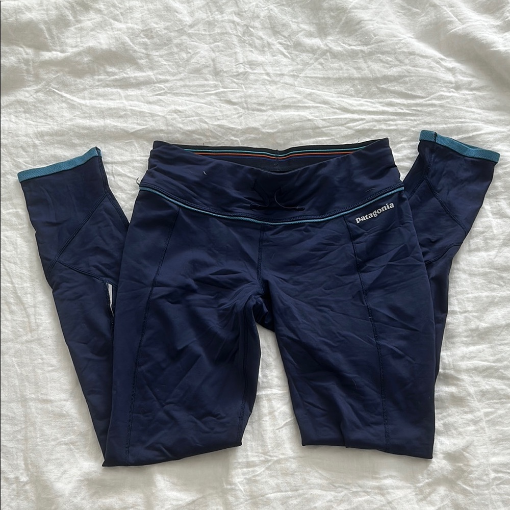 Patagonia Navy Winter Running Leggings